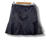 DKNY  NWT Lamb Leather A-Line Skirt Women’s‎ Size 4 Cadet Blue FLAWED READ Photo 1