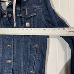 Carhartt  Women’s Hooded Denim Jacket L Jean Trucker Workwear Y2K Streetwear Photo 5