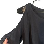 Sanctuary  Black Cold Shoulder Crew Neck Cotton Summer Top Women Sz S Photo 5