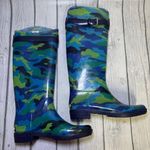 Ralph Lauren Polo Boots Womens Rossalyn Blue Camouflage Tall Rain Boots … Photo 11