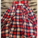 Red, White, and Blue Flannel Shirt Size M Photo 3