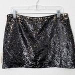 Forever 21 [Vintage]  Black Gold Sequined Low Rise Mini Skirt Y2K 90s Sz Large L Photo 1