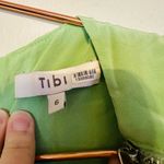 Tibi  Eco Cape Green Silk Sleeveless Crew Neckline Zippers Shift Dress Size 6 Photo 8