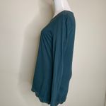 Banana Republic  Green Tunic Jersey Lace Trim Crew Neck Sz Small Photo 2