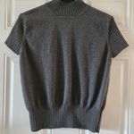 Vintage NorthCrest Mock Neck Short Sleeve Sweater Gray Woman Size L 14/16 Y2K Size L Photo 0
