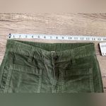 Free People  High Time Velvet Kick Flare Pants Olive Army Green size 6 NWT Photo 6