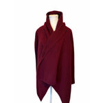 margaret o'leary Hooded Cashmere Wrap Sweater Sz XS Red Fairytale Cozy Photo 2
