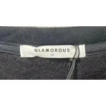 Glamorous  Black Sweatshirt with Gold Fringe Tassels Size Xs Photo 5