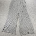 Mina Lisa Jumpsuit Womens L Gray Ribbed Wide Leg Baggy Oversized Stretchy Lounge Size L Photo 3