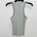 Madewell The Signature Shimmer Knit Cutaway Sweater Tank Ribbed Gray Medium NWT Photo 7