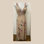 🆕Floral Splicing Open Back Slit Maxi Dress M🆕 Size M Photo 3