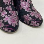 Sam Edelman  Floral Jacquard Ankle Boot size 7 Black Pink Cherry Blossom Photo 6