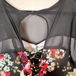 Torrid -Plus Size - Woman’s Size 4X Mini Scuba Illusion Neck Dress Black Floral Photo 16