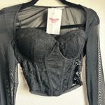 Timing Black Sheer Long Sleeve Blouse Photo 1