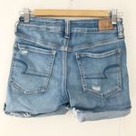 American Eagle Ripped Destroyed Mid Rise Crochet lace pockets midi jeans women 6 Photo 5