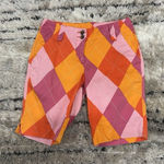 Loudmouth Ladies Golf Argyle Diamond Purple Pink Shorts US 2 Photo 0