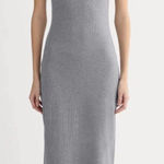 Everlane  THE SELFIE TANK DRESS Gray Grey  Midi Small S Photo 0