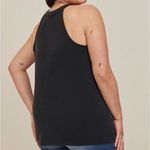 Torrid ✨ Black Cupro Knit High Twist Keyhole High Neck Sz 1 Tank✨ Photo 2