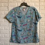 Peanuts snoopy "a friend request" laptop computer print scrub top size M scrubs White Size M Photo 1