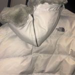 The North Face  Women's Cream and Gray Puffer Jacket Photo 4