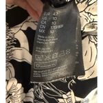 H&M  Floral Print Jumpsuit Black White Belted V‎ Neck Casual Size 10 Photo 3