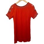 Abercrombie & Fitch  Orange Short Sleeve Embroidered Boho Mini Dress Women Size S Photo 1