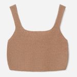 Everlane  The Cozy-Stretch Knit Crop Tank - Camel L Photo 1