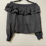 Endless Rose  Black Off Shoulder Swiss Dot Blouse S Photo 4