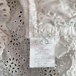 Sea New York XS Women's Crew Neck Eyelet Back Sweatshirt White Cotton Photo 3