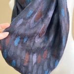 Pashmina Blue Red Waterdroplet Soft Scarf Shawl Wrap 70% Pashima 30% Silk VTG Photo 2