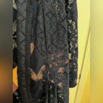 Shannon Ford New York Womens Lace Open Front Drape Cardigan Plus Size 3X Blue Photo 3