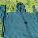 Hollister  Teal Ribbed Hoodie Photo 0