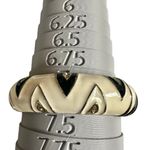 Sequin Black & Ivory Enamel Zigzag Clamper Bracelet Photo 6