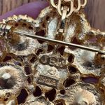 Vintage Camrose Kross Jackie Kennedy Grand Tour Replica Blue Flowers Necklace Gold Photo 4