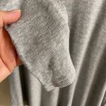 Deletta Anthropologie  grey ribbed knit tunic top swing turtleneck Large Photo 5