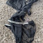 Victoria's Secret  Sexy Black Lace Rhinestone Teddy Bodysuit Shine Strap Logo Photo 6