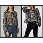 💕NILI LOTAN💕 Acadia Silk Blouse ~ Black Paisley Size XS Photo 6