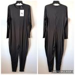 Naked Wardrobe Naked‎ Wardrobe The Bare Body Jumpsuit Long Sleeve Catsuit Black 2X Photo 3