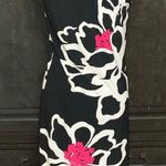 Voir Voir. black dress with white & pink flowers - Size 8 Photo 2