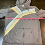 O'Neill  Surf Zip Up Hoodie Womens XL Gray‎ Sun Graphic Embroidered Coastal Photo 8