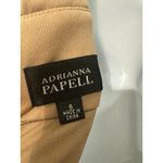 Adrianna Papell  Black Lace Panel Sheath Dress Knee Length Cap Sleeve Square Neck Photo 4