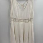 Free People  Summer Feeling White Embroidered Ivory Cream Dress Size Large NWT Photo 0