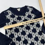 J.Crew Top Women XX Small Blue White Floral Embroidered Long Sleeve Top Cotton Photo 4
