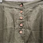 NWT Grae Cove Thalia Button Fly Wide Leg Palazzo Pants Green 100% Linen Size XL Photo 10