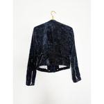Free People  Dusk till Dawn Velvet Jacket Size XS Band Military Black Y2K Boho Photo 12