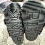 PINK - Victoria's Secret VS Pink fuzzy slides Photo 4