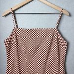 Levi's Womens Mini Dress Square Neck Cotton Pink Checkered Casual Size L Photo 2
