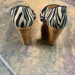 Antonio Melani Zebra Wedges Heels Tan and Black Size 7 M Photo 3
