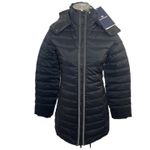 WHITESKY Women's Down Jacket XXS – Waterproof, 650+ Fill, Removable Hood Black Photo 1