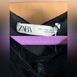 ZARA  Elegant Black Velvet Women's Button Front Top.     Size-Small Photo 3